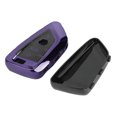 thumbnail image 4 of Funda protectora para mando a distancia, estilo de fibra de carbono de TPU, funda para mando a distancia de coche, compatible con X1, X5, X6, color morado Jadeshay A, 4 of 8