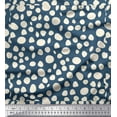 thumbnail image 1 of Soimoi Blue Heavy Satin Fabric Tumble Stone Abstract Print Sewing Fabric Yard 54 Inch Wide, 1 of 3
