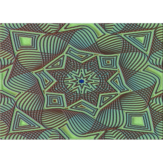 Ahgly Tapis Rectangulaire Lavable en Machine Intérieur Transitionnel Vert Émeraude, 8 Pieds x 12 Pieds