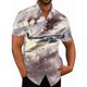 thumbnail image 3 of Camisa con estampado 3D de avión de combate para hombre, camisas y blusas hawaianas informales de verano de gran tamaño, camisa con botones para hombre, 3 of 5