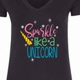 thumbnail image 4 of Inktastic Sparkle Like a Unicorn Women's V-Neck T-Shirt, 4 of 5
