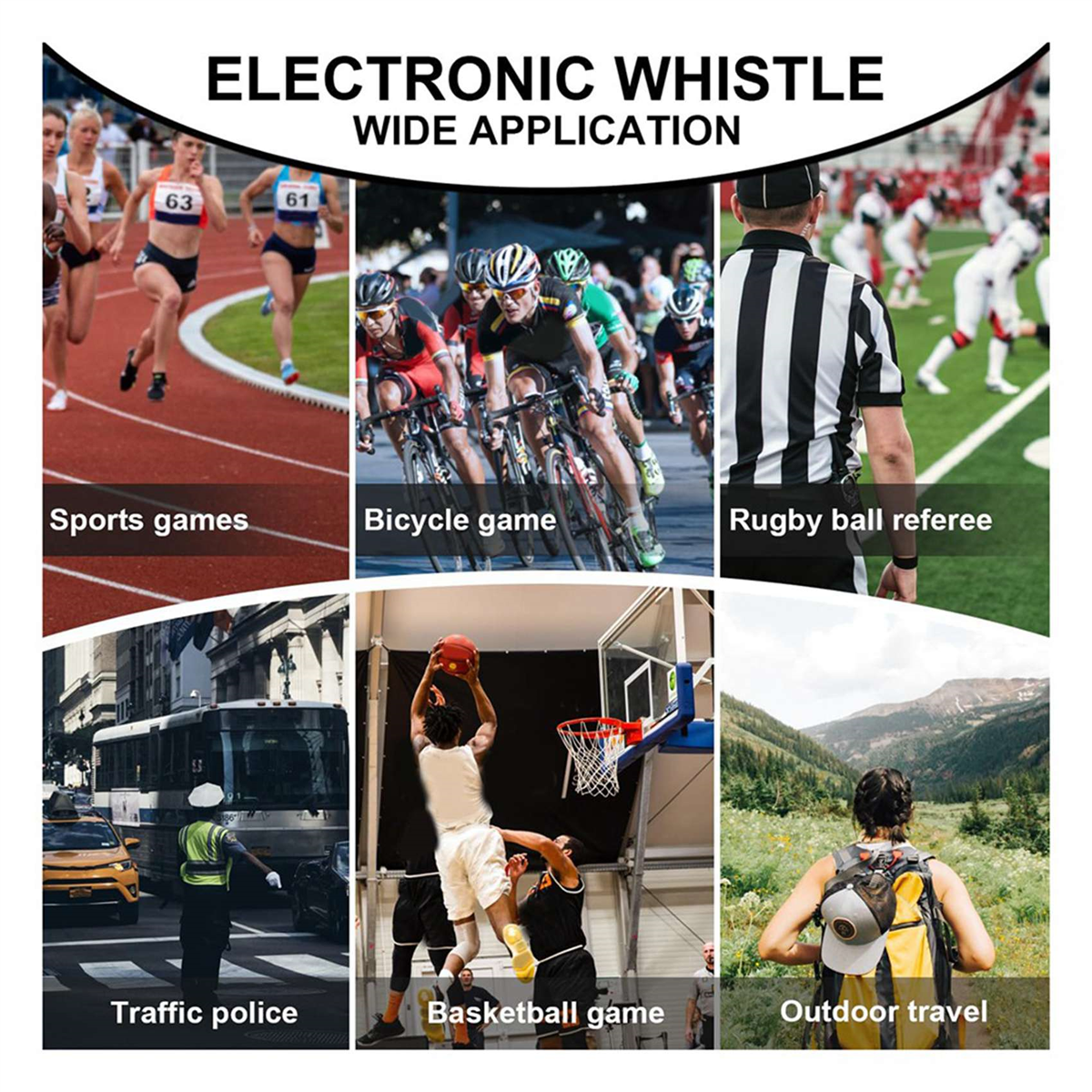 2X Electronic Whistle, Loud Coaches Whistle, 3 Tones Volume and Adjustable 3 Different Whistle Sounds