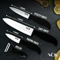 thumbnail image 2 of Vos Ceramic Knife Set, Ceramic Knives Set for Kitchen, Ceramic Kitchen Knives with Peeler, Ceramic Paring Knife 3", 4", 6", Inch Black, 2 of 8