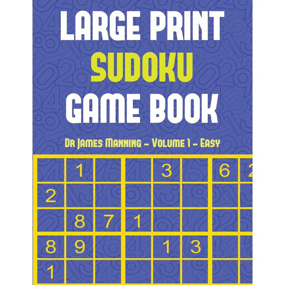 large print sudoku game book with 100 sudoku games one