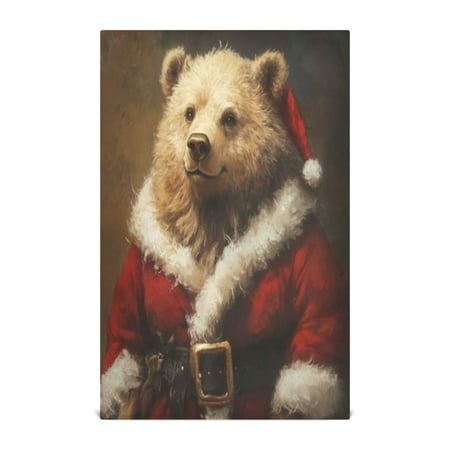 

Kitchen Towel 28x18 Inches x1，Plate Towel Decorative Towel Napkin Tea Towel Tea Towels For Kitchen Dish Cloths & Dish Towels A Santa Bear