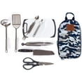 thumbnail image 4 of Wellmax Camping Utensils Cooking Set, Camping cookware with Kitchen Knife and Equipment, Camping Accessories and Supplies with Travel Organizer, Grey Camo Color, 4 of 9