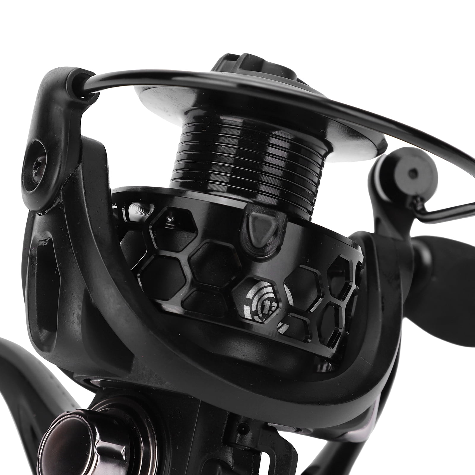 Nieyigj MELA4000 Spinning Reel 13+1 Bearings 5.0:1 Gear Ratio Left Right Interchangeable Fishing Wheel, Black