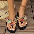 thumbnail image 5 of Ladies Summer Outdoor Large Size One Line Thick Bottom Color Fashion Casual Wear Sandals Summer Sandals Multicolor 41, 5 of 8