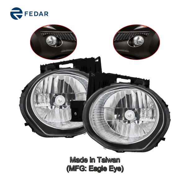 Halogen Headlight Lamp Compatible with 2011 2012 2013 2014 Nissan Juke Pair Set
