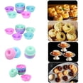 thumbnail image 3 of Xwlshop 48 Pieces Silicone Donut Molds, 3.15" Non-Stick Reusable Baking Cups for Muffins, Jello, and More, 3 of 7