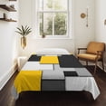 thumbnail image 4 of Yellow Grey Black Geometric Small Tapestry for Bedroom Wall Hanging Tapestry, Modern Abstract Art Ceiling Backdrop Tapestries Poster Blanket Wall Decor for Teens Room Living Room Dorm 23" x 28", 4 of 8