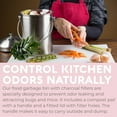 thumbnail image 4 of Countertop Compost Bin Kitchen | 1.3 Gallon | Odorless Composting Bin with Carbon Filters | Indoor Compost Bin with Lid | Stainless Steel Kitchen Composter for Food Scraps & Waste Recycling, 4 of 6