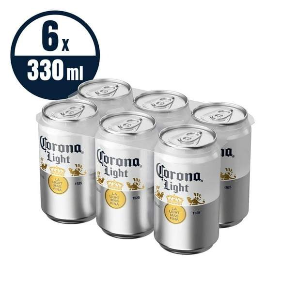Cerveza Corona 6 latas con 330 ml c/u