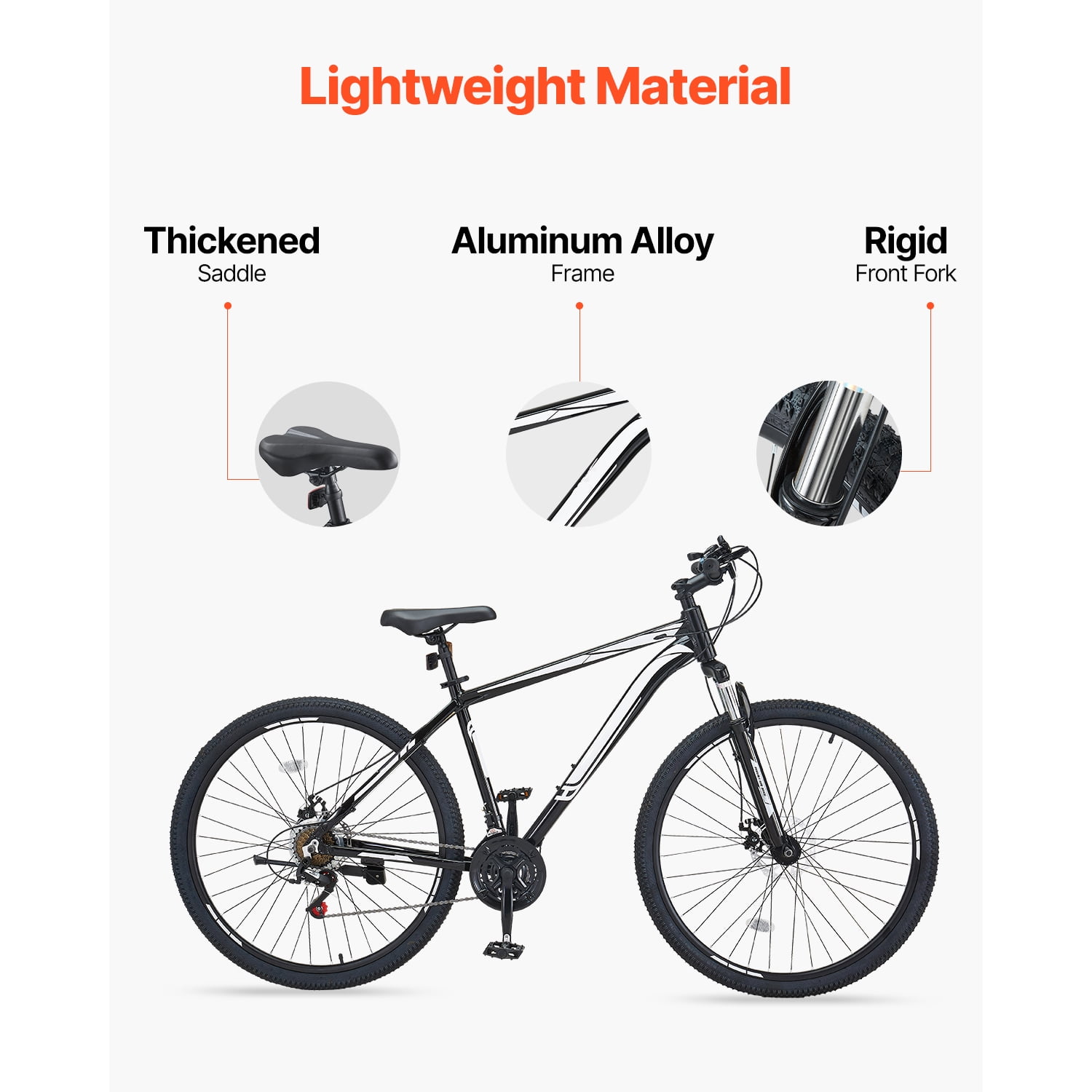 KFFKFF Hill Cycle, 29-inch ATB Bike with Initial Shock Absorption, 21 Gears SHIMANO Twist Gear Change, Cushioned Seat, Twin Disk Stoppers, Aluminum Alloy Body, Grown-up Athletic Biking Bike