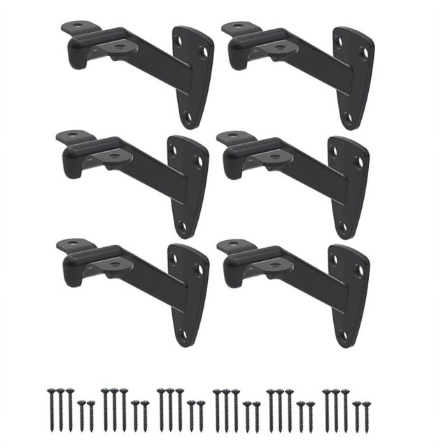 LOVEVER Hand Rail Brackets for Stairs- 6 Pcs Handrail Indoor Stairs or Outdoor Support Hand Railing