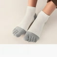 thumbnail image 4 of Unisex Toe Socks Five Finger Socks for Fall Crew Socks Series 22, 4 of 8