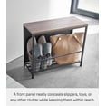 thumbnail image 3 of Yamazaki Home Entryway Storage Organizer and Bench, Black, Steel + Wood, 3 of 7