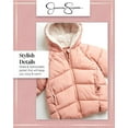 thumbnail image 4 of Jessica Simpson Baby Girls Puffer Jacket Sherpa Lined Hood Quilted Winter Coats, 4 of 7
