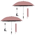 thumbnail image 3 of Dbuoem 2 Pcs 48 inch Beach Umbrella with Clamp,360-degree Adjustable,UPF50+ Large Umbrella for Beach Chair,Patio Chair,Wheelchair,Camping Chair,Golf Carts, 3 of 8