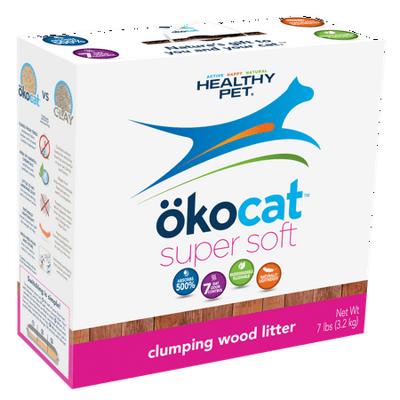 Okocat Super Soft Clumping Wood Cat Litter, 7-lb (Best Low Tracking Cat Litter)