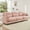 Pink, variant on Three-Seate Modular Sectional Couch,Soft Chenille Fabric High-Density Foam,Tufted Cushion Backrest Design Ergonomic Design,Elegant Armrests,High Quality Wooden Base,Fits Bedrooms Living Rooms,Pink