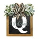 thumbnail image 1 of Corona personalizada con apellido | Letrero colgante para la puerta principal | Decoración de madera con monograma para la entrada de la casa durante todo el año, 1 of 1
