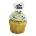 thumbnail image 2 of Brother of the Groom Wedding Heart Love Cupcake Picks Toppers Decoration Set of 6, 2 of 3
