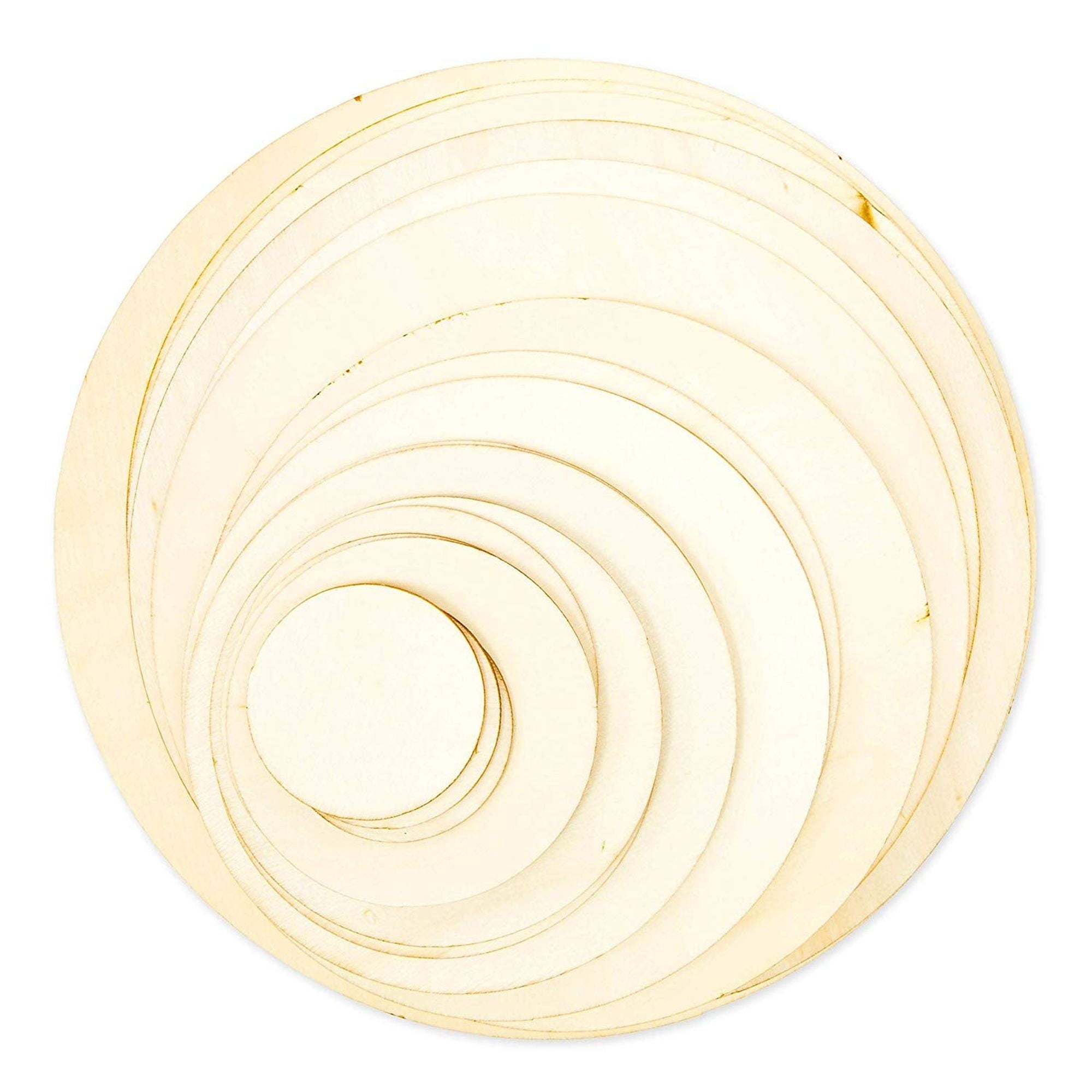 27 Pack Unfinished Wood Cutouts, 9 Assorted Sizes(2 to 10 inch) Wooden
