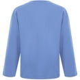 thumbnail image 2 of Yhong Boys Girls Casual Cotton Sweatshirts Solid Crewneck Pullover Tops Athletic Base Layer Light Blue 140, 2 of 5
