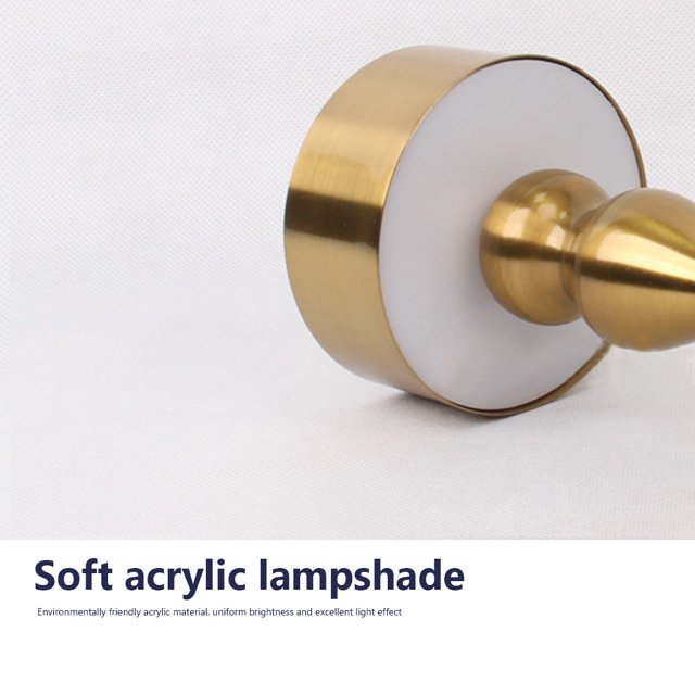 Lámpara de Dormitorio LED Likrtyny Táctil de Metal Dorado