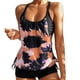 thumbnail image 2 of Traje de baño de dos piezas con tiras en la espalda y estampado conservador para mujer Traje de baño Fridja  nalpqowj55217, 2 of 8