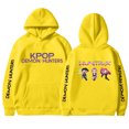 thumbnail image 1 of Pop cazadora para niña Demo-n Hunters Unisex Fashion Hooded Sweatshirt Streetwear Soft Comfortable Long Sleeve Hoodie for Daily Wear Spring Fall Winter （Yellow）, 1 of 4