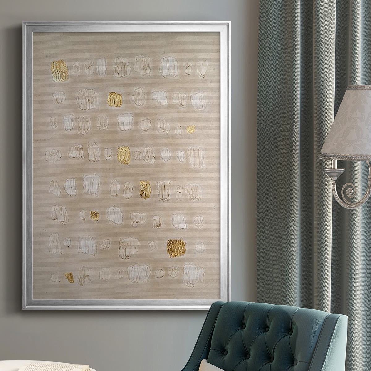 Embellished Cobblestone II Premium Framed Print, in Gold, Black, or Silver - Ready to Hang