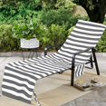 thumbnail image 3 of Beach Chair Cover, Beach Chair Cover for Pool, Terrace, Garden, Chaise longue cover with pocket (grey), 3 of 6
