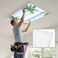 thumbnail image 4 of Green Palm Trees Magnetic Fluorescent Light Covers for Ceiling Lights 2x4 Feet, Coastal Summer Blue Sky Natural Office Classroom Kitchen Drop Ceiling Light Covers Lighting Filters Shade Panel 2 Packs, 4 of 9