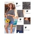 thumbnail image 2 of Weardear 3 Pack Maternity Shirts Split Side Loose Pregnancy Tops Crew Neck Short Sleeve Postpartum Clothes, 2 of 6