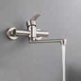 thumbnail image 2 of Exquisite Stainless Steel Kitchen Faucets Hot And Cold Wall Mounted Tap Mixer Extendable Sink Cranes Gourmet Rotary Single Lever Balcony_Perfect Gift, 2 of 5
