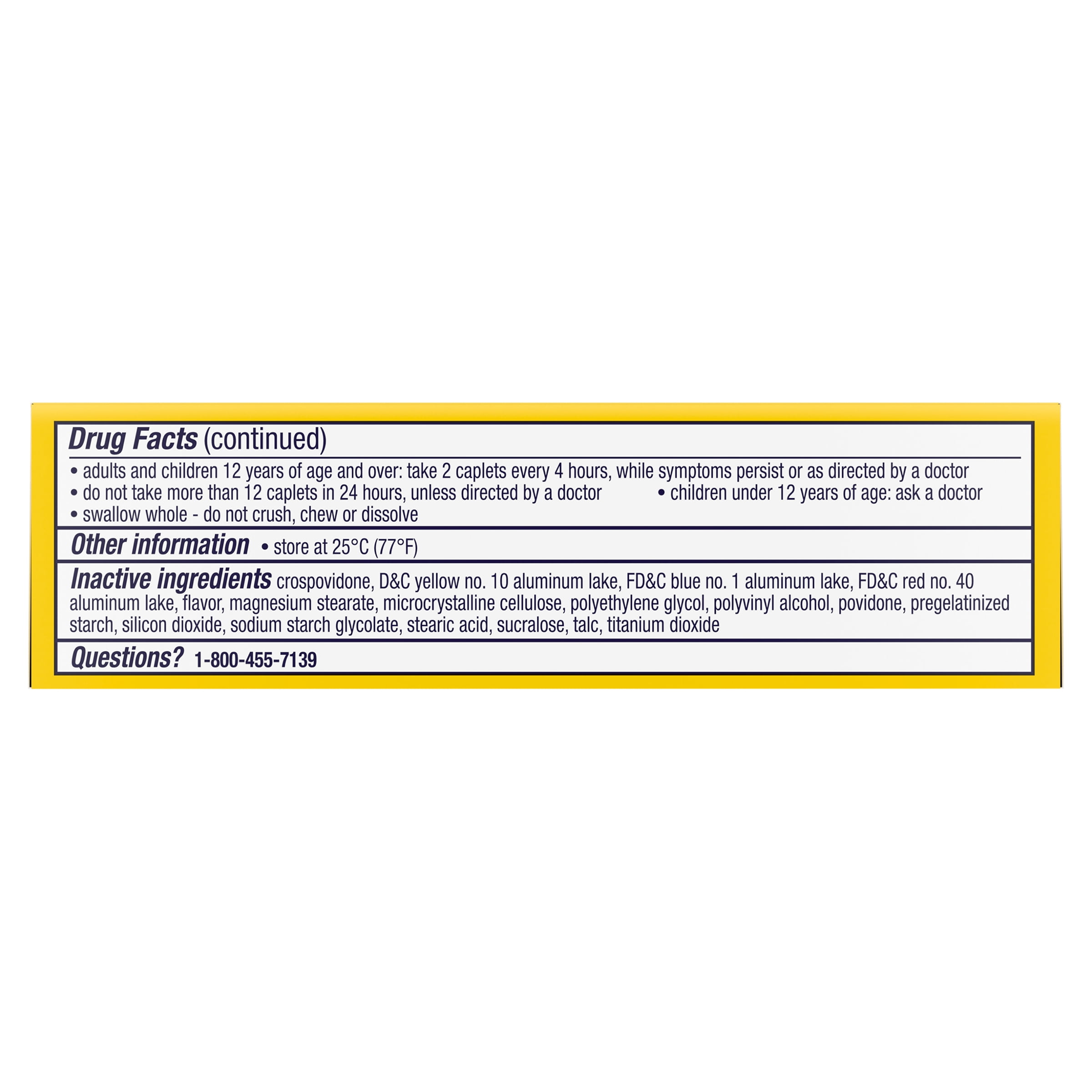 Panadol Non-Drowsy Cold & Flu Caplets 325 mg Acetaminophen 24 Count