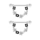thumbnail image 1 of Anillos para pezones Minnieouse acero inoxidable forma de flor, 1 of 6