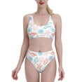 thumbnail image 2 of Picia Colorful Seashells1 Women's High Waisted Bikini Scoop Neck Swimsuit Two Pieces Bathing Suit-Small, 2 of 8