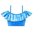 thumbnail image 2 of Girls Two-Piece Ruffled Princess Swimsuits Female Bikini Bathing Suits for Littler Girls 3-9Y, 2 of 4
