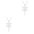 thumbnail image 1 of Wweixi Statement Piece Tokyo Hotel Necklace Bold Fashion Statement Minimalist silver 2Set, 1 of 6