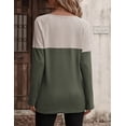 thumbnail image 3 of Zeagoo Womens Fall Tops Casual Shirts Long Sleeve Crewneck Sweatshirts Color Block Waffle Tunic Shirts Jumper Tops Fall Winter Tunics, 3 of 6