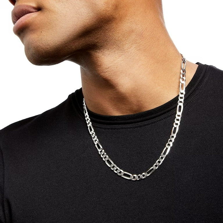 Suplight Men Gold Plated Figaro Chain Stainless Steel Figaro Link