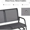 thumbnail image 4 of PetFurnishn 2-Person Outdoor Glider Bench, Patio Double Swing Rocking Chair Loveseat w/Powder Coated Steel Frame for Backyard Garden Porch, Gray, 4 of 18