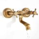 thumbnail image 1 of Vintage Copper Wall Mounted Faucet, Antique Kitchen Wall Sink 180 Degree Rotatable with Hot and Cold Water Cisea.., 1 of 3