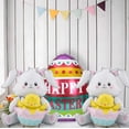 thumbnail image 3 of Easter Balloons Standing Bunny Balloons Eggs and Rabbit Balloon With Base for Easter Party Supplies Decorations Chick hatching Cute Rabbit Shaped Foil Mylar Balloon Kits 2PCS, 3 of 7
