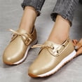 thumbnail image 2 of NOKIO Trendy Women'S Penny Loafers Women'S Leather Flats Womens Shoes Leather Solid Color Comfort Round Toe Lace Up Sport Shoes Fashion Casual Shoes Affordable Women'S Flat Loafers, 2 of 7