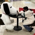 thumbnail image 4 of Big Size Snoopy Plush Toy Kawaii White Dog Soft Pillow Stuffed Doll Cartoon Animal Birthday Gifts for Girlfriends Kids, 4 of 5