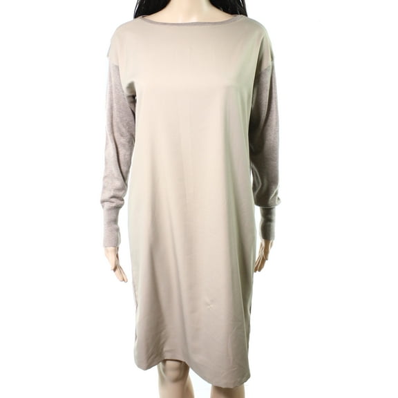 Lauren By Ralph Lauren NEW Beige Womens Size Medium PM Petite Dress
